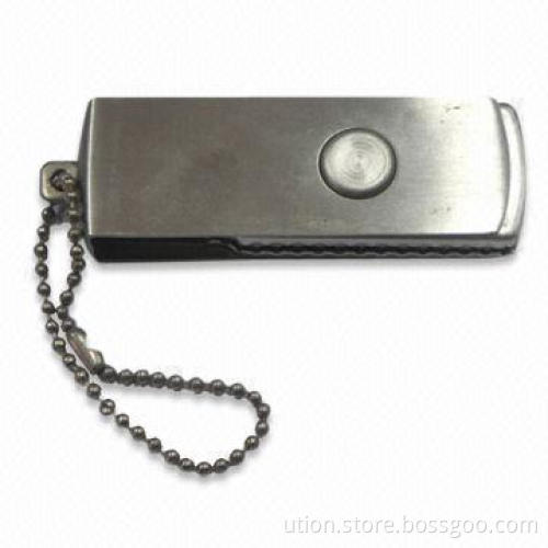 USB Flash Drive with Swivel Design, 1 to 32GB Memory Capacity and Free Sample